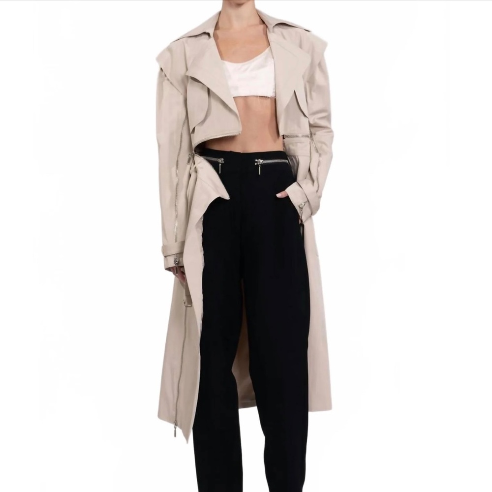 Nonchalant Label Lennox Trench Coat / Skirt  / Cropped Jacket New With Tags